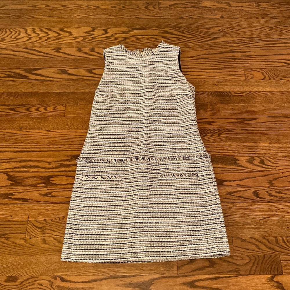 STS Tweed Dress with Metallic Stitching